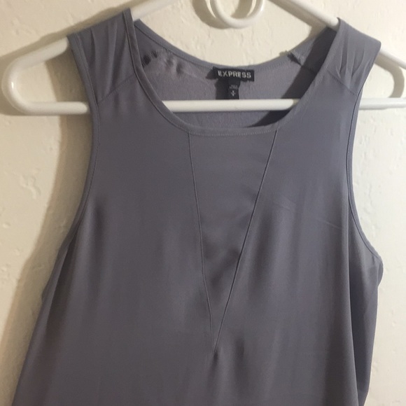 Loose fitting, slate gray tunic style top - Picture 2 of 2